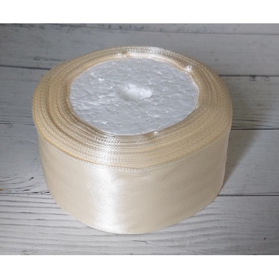 Ленты атласные однотонные 4 см (цв. кремовый)